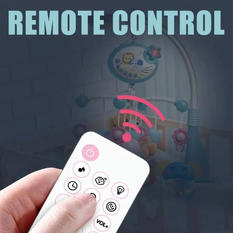 Rotierende Baby Krippe Mobile Musik Projektor Fernbedienung 400 Songs Tier Stern Lichter Visuelle Tracking Spielzeug A2UB