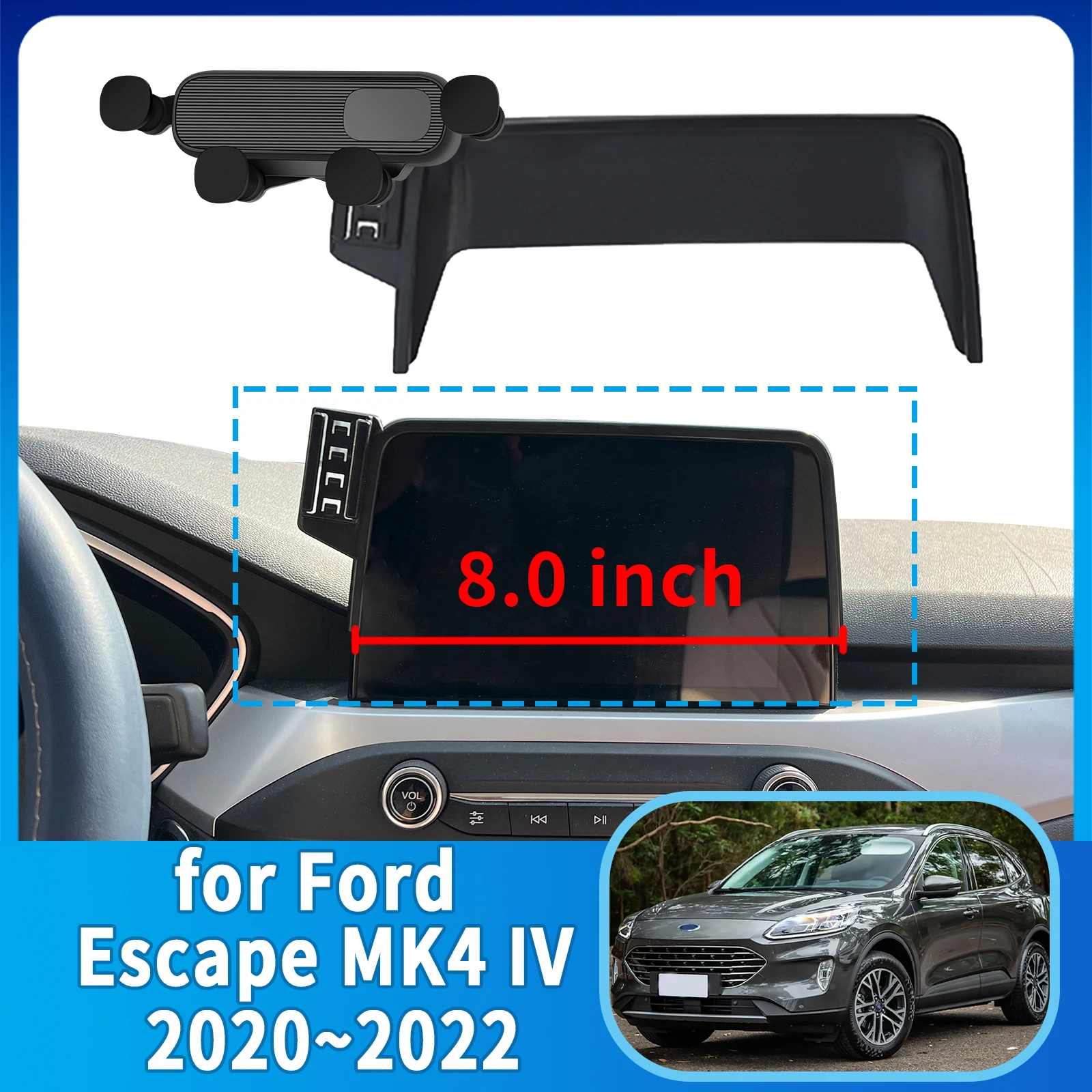 

fit for Ford Escape MK4 IV 2020 2021 2022 (8in) Phone Holder, Dashboard Screen Mount Bracket Easy Installation​​ accessoires