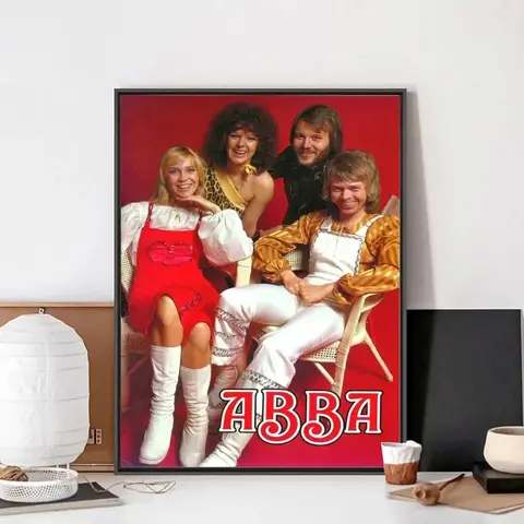 Klassisk Abba Band Klubb Bar Canvastavla Moderna Posters Och Tryck Väggkonst Bild För Rumsdekoration Quadros 8 best sales två gånger affisch - №3