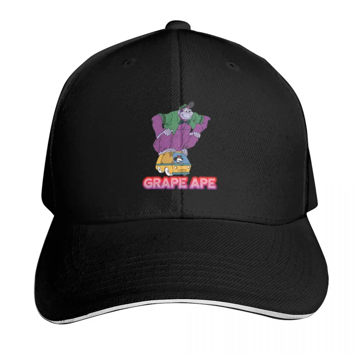 70s Cartoon Grape Ape Giant Gorilla on Van with his Canine Pal Beegle Beagle at the Wheel Baseball Cap