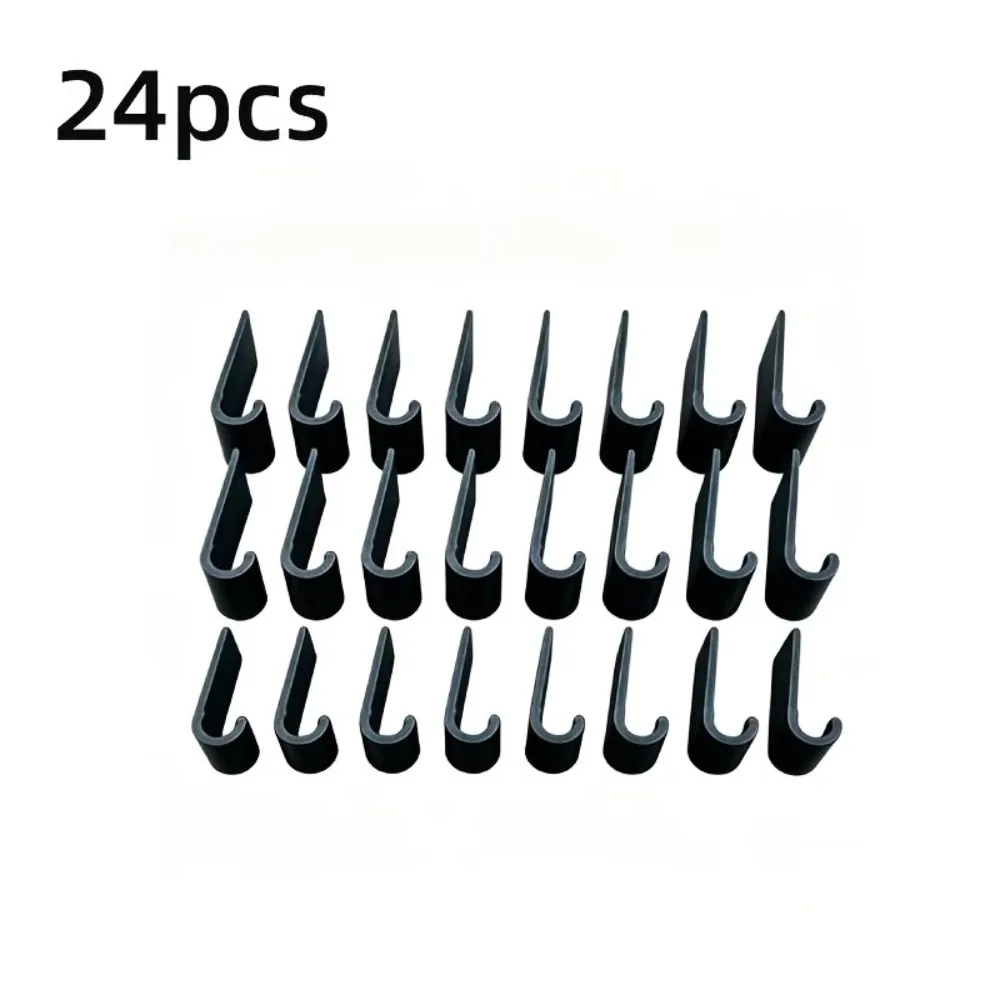 24Pcs Plastic Car Dashboard Wire Clips 3D Printed Hook Shaped Car Cable Clip Clip-On Adhesive Mount Car Wire Organizers