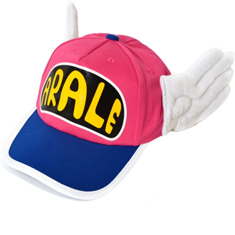 Anime dr slump cosplay arale crianças unissex cor-bloqueio chapéu estágio desempenho chapéu presentes do feriado