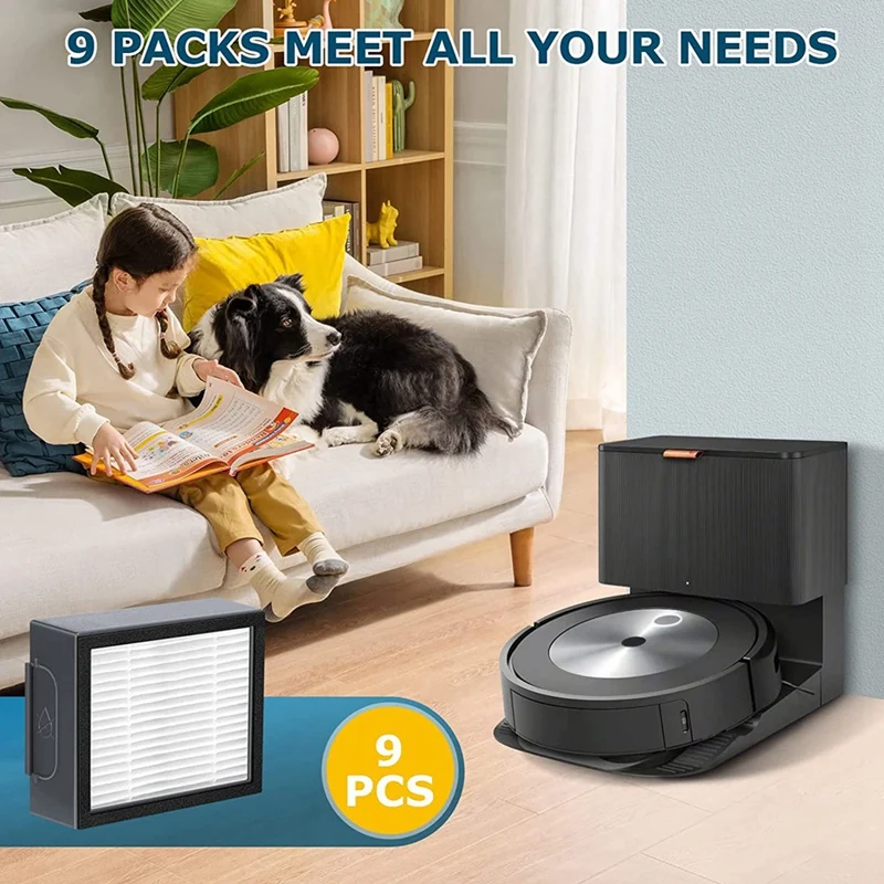 Фильтр НЕРА Для Пылесосов Irobot Roomba, сменные детали, 9 шт., для E5, E6, E7, I1, I3, I4, I5, I6, I7, I8, J7, не для J7 +