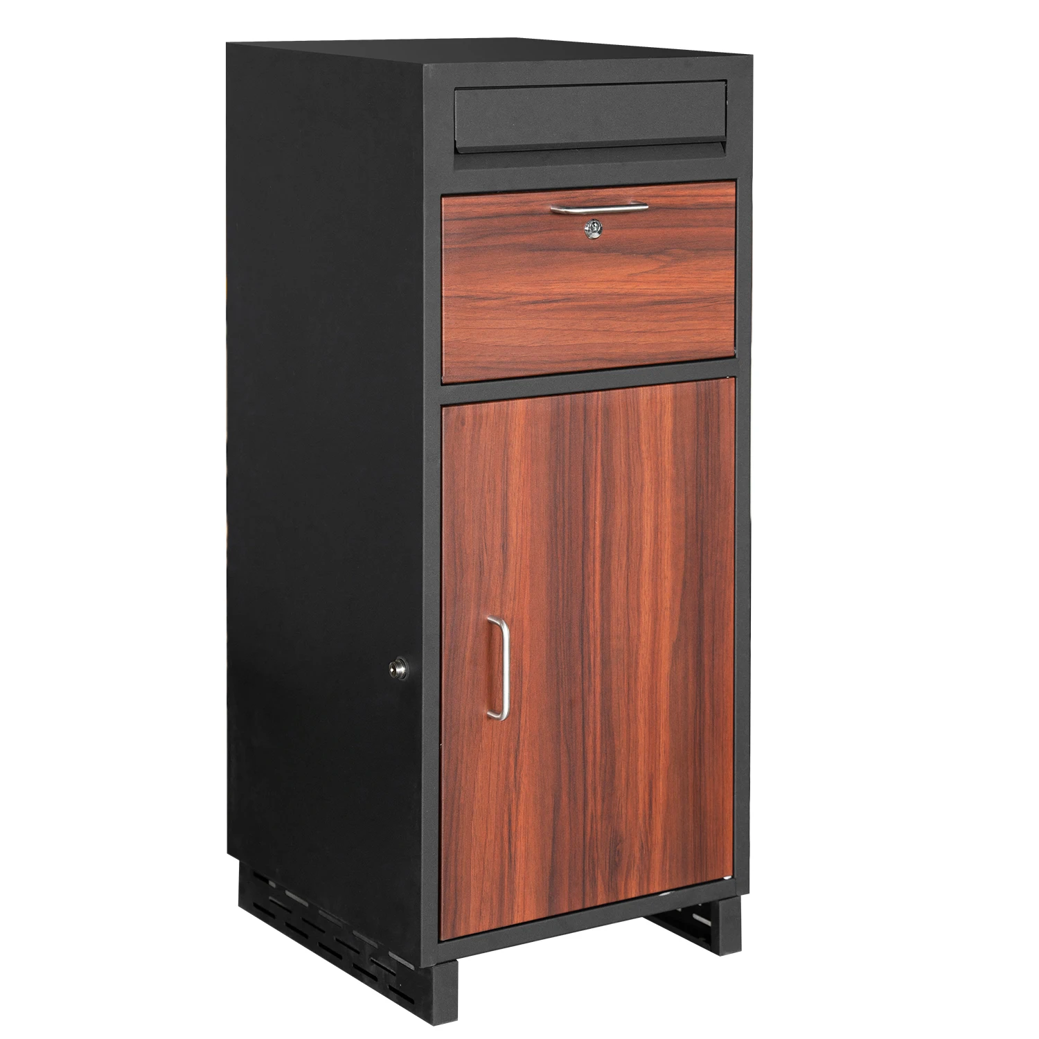Outdoor Wood Pattern Parcel Delivery Box Large Parcel Lock Box Letter Post Parcel Drop Box