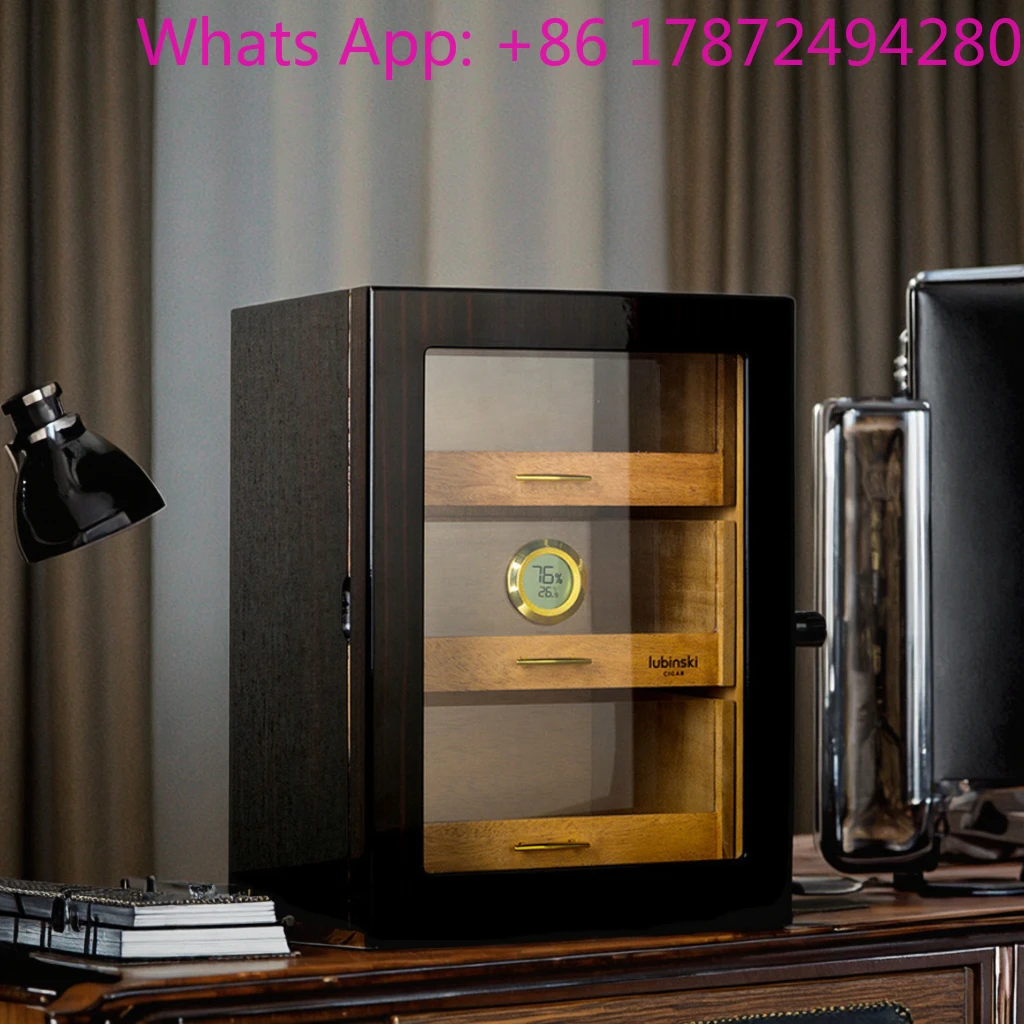Custom Logo Luxury Classic Wooden Cigar Box Hygrometer Humidifier Cutter Accessories 100 PCS New Design Cigars Accessory Set