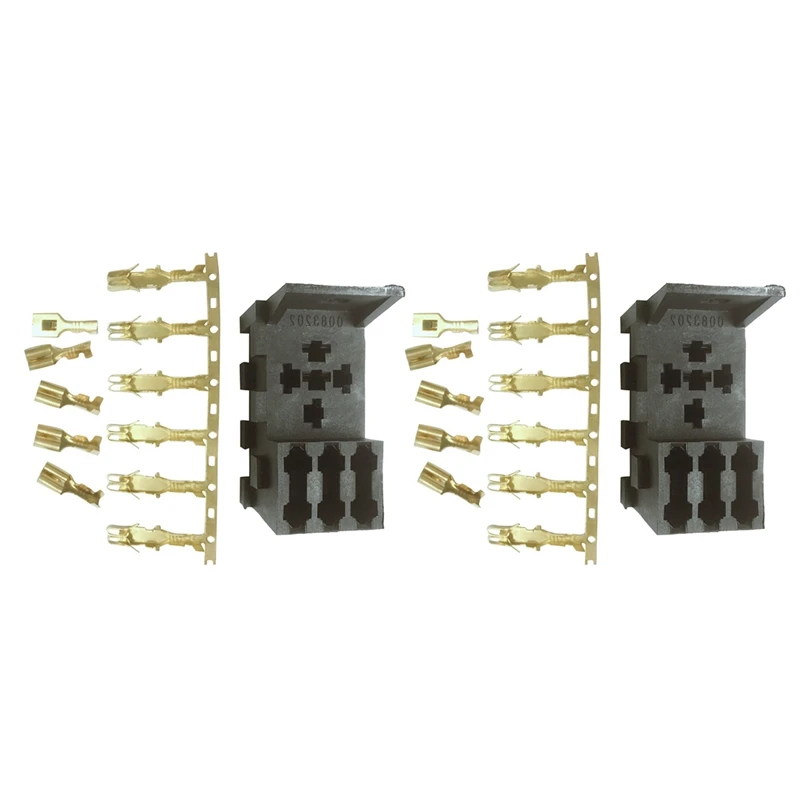 2X For Car Rv Yacht Relay & 3 Fuse Base Kit - 4, 5 Pin & Flasher Relays Ato Fuses Holder Socket Box