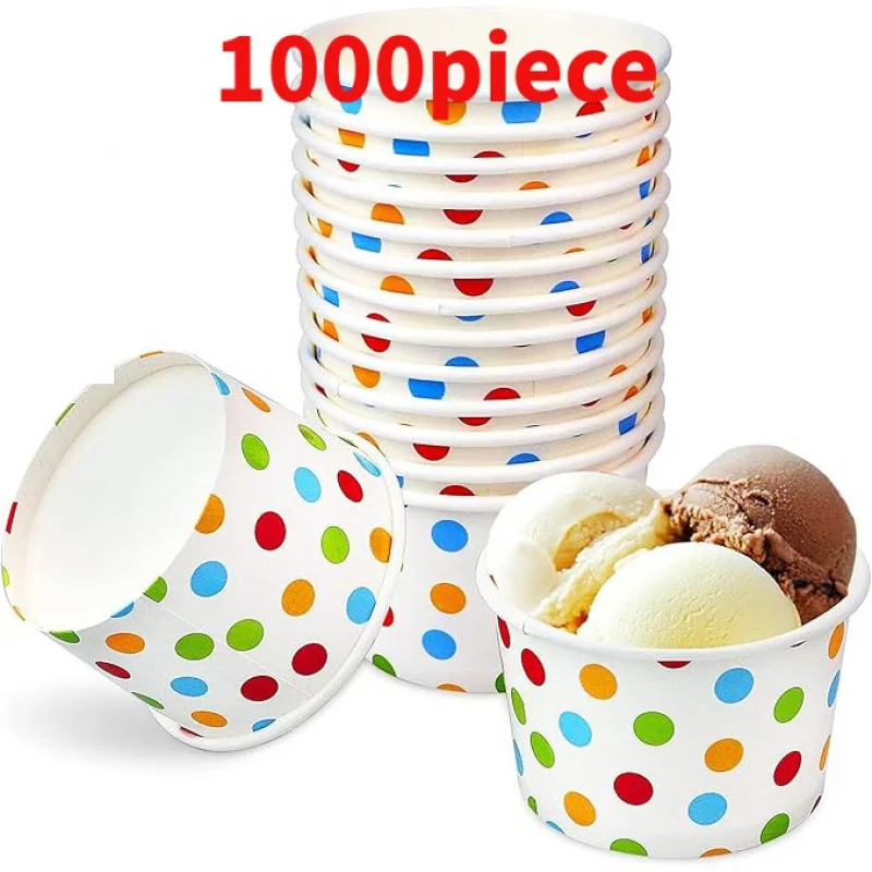 

10 00piece.Custom.Recyclable Kraft paper Cup Take Out Cold Cup Food Grade Paper Cups Candy Small Cute Cake