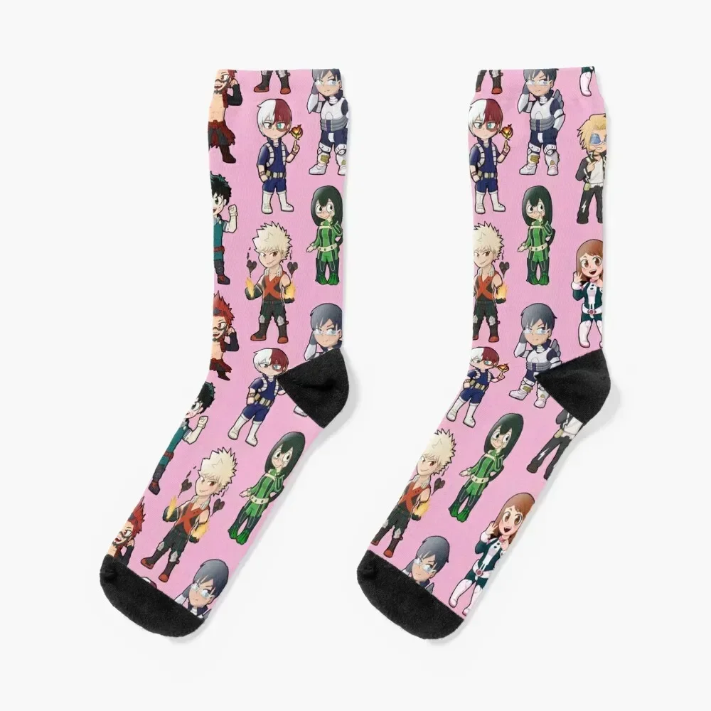 

My Chibi Academia! (Pattern version) Socks hiphop shoes Antiskid soccer retro Socks For Women Men's