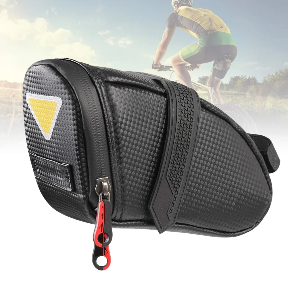 

Saddle Bag for Road Bike Waterproof Tail Pouch with Reflective Strips Tpu Zipper Large Capacity Tool Storage Cycling