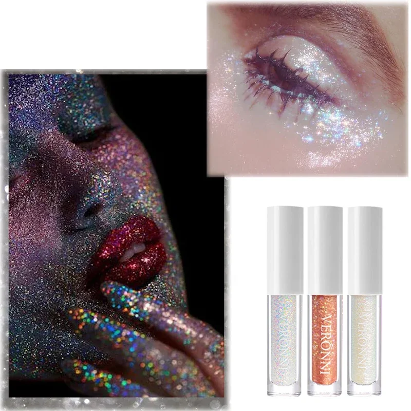 Resaltador de brillo de 6 colores, sombra de ojos líquida, delineador de ojos duradero, resistente al agua, brillo dorado, Maquillaje, herramienta de belleza, cosméticos