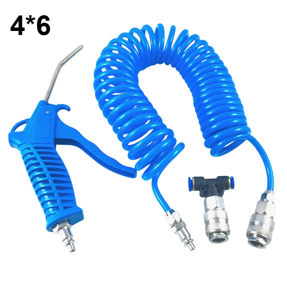Air Blow Duster Set Heavy Duty Air Duster Cleaning Nozzle Tool With 5M PU Air Tube Air Duster Clean Tool For Garage Car Repair