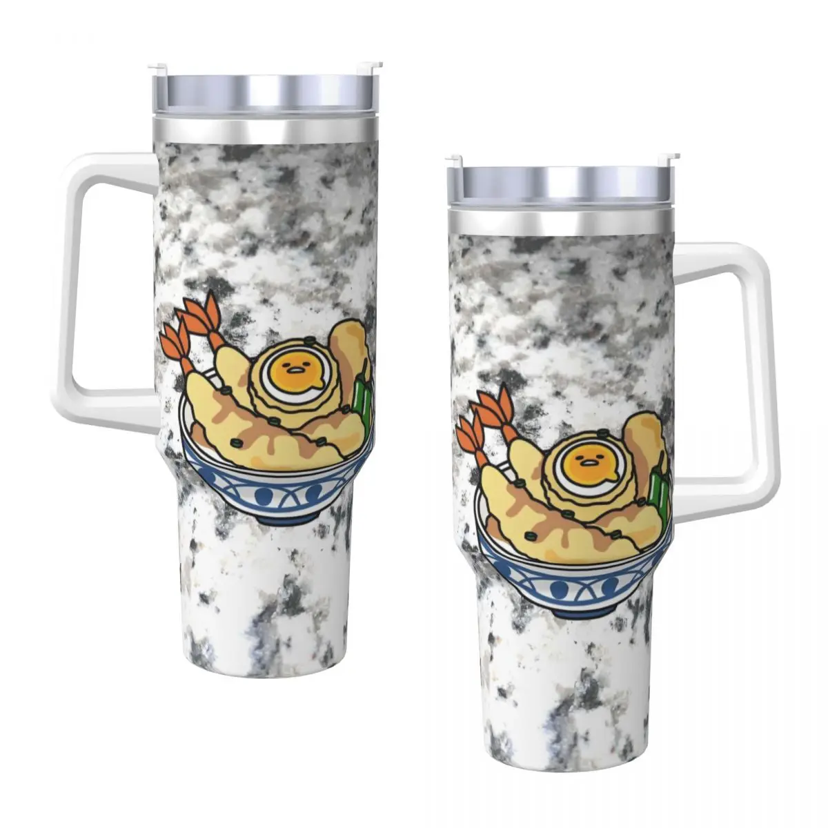 

Gudetama Tumbler Hot Drinks Water Bottle Keep Heat Stainless Steel Coffee Mug Printed Travel Car Mugs