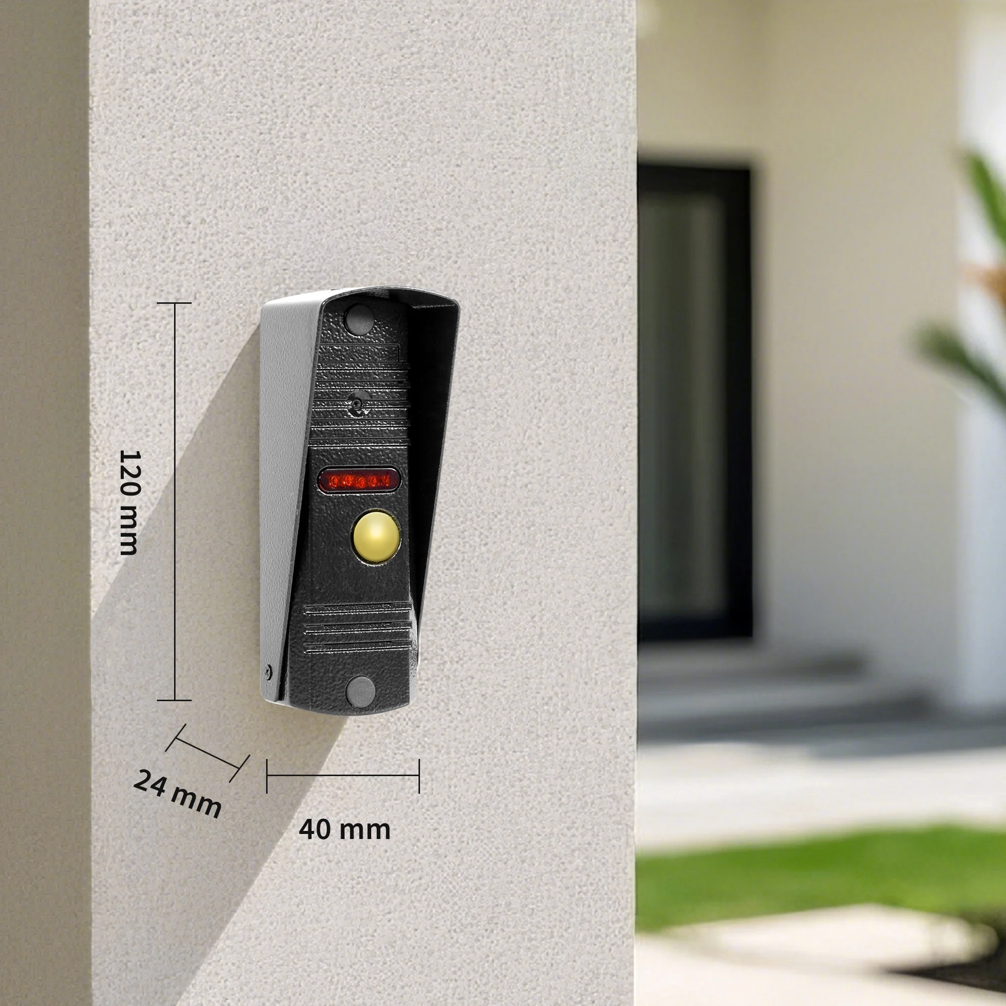 Wired Video Door Phone for Home,Doorbell Intercom with Screen,Metal Call Panel Outdoor Waterproof,Infrared Night Vision,Unlock