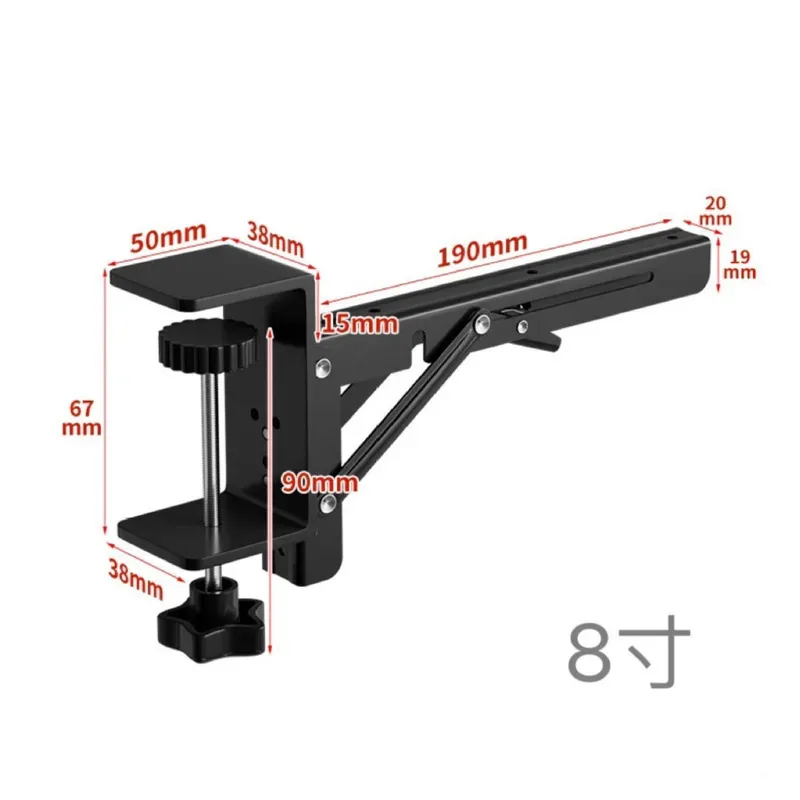 2-Pack Heavy-Duty Triangle Shelf Brackets – Stainless Steel, Foldable Wall Mount for Shelves & Tables