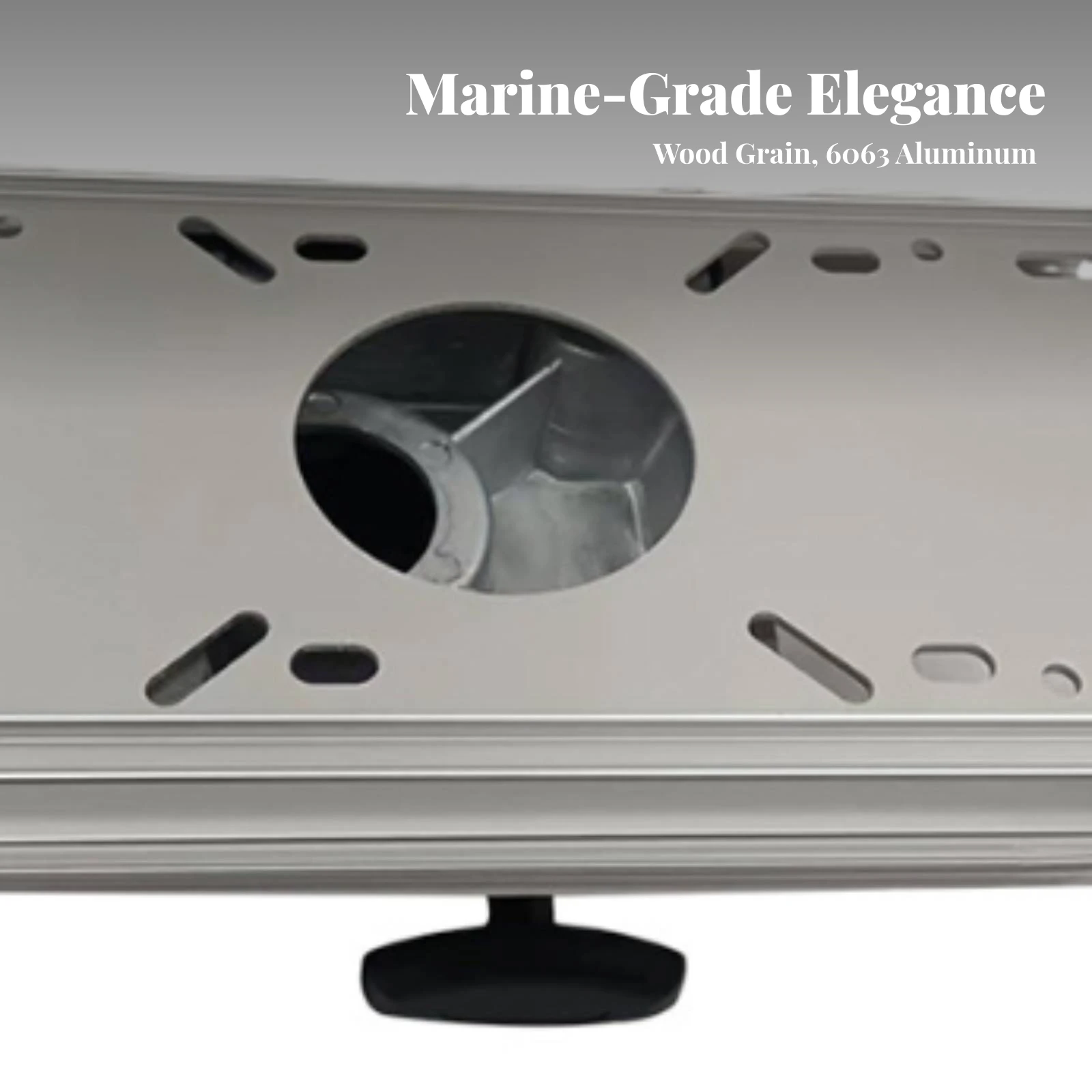 Yacht Base Mounting Plate Adjustable Mounting Plate with Lever Handle Silver Slim