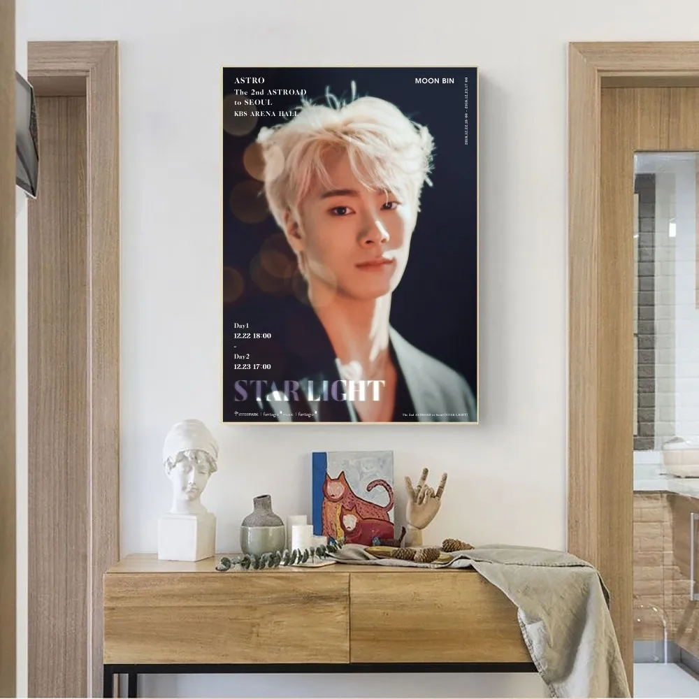 Coreano Star ASTRO Moon Bin Poster No incorniciato Poster Kraft Club Bar Paper Vintage Poster Wall Art Painting Bedroom Study Stickers