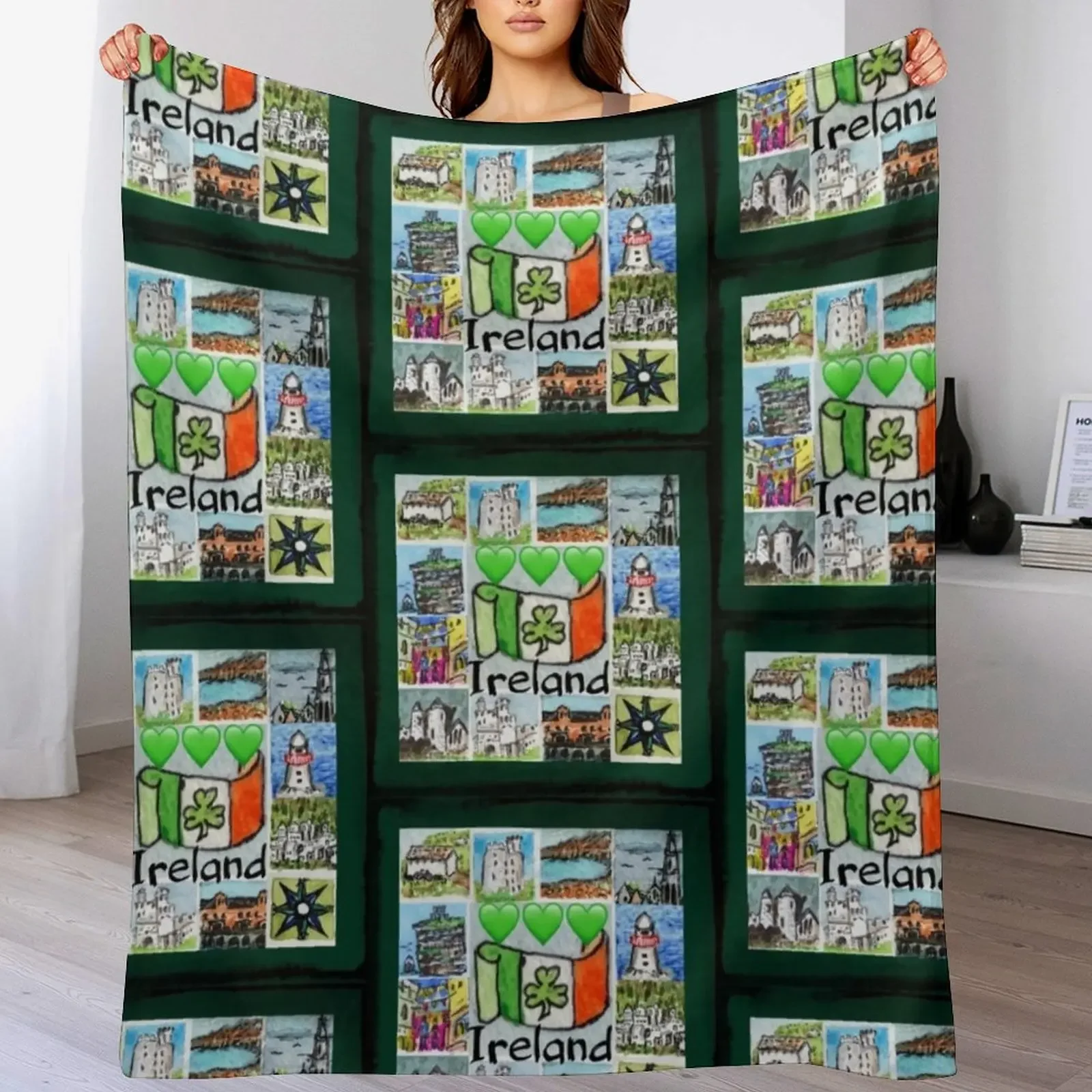 

Ireland Memories Throw Blanket Decorative Throw Sofa Quilt For Sofa Thin Sleeping Bag Blankets