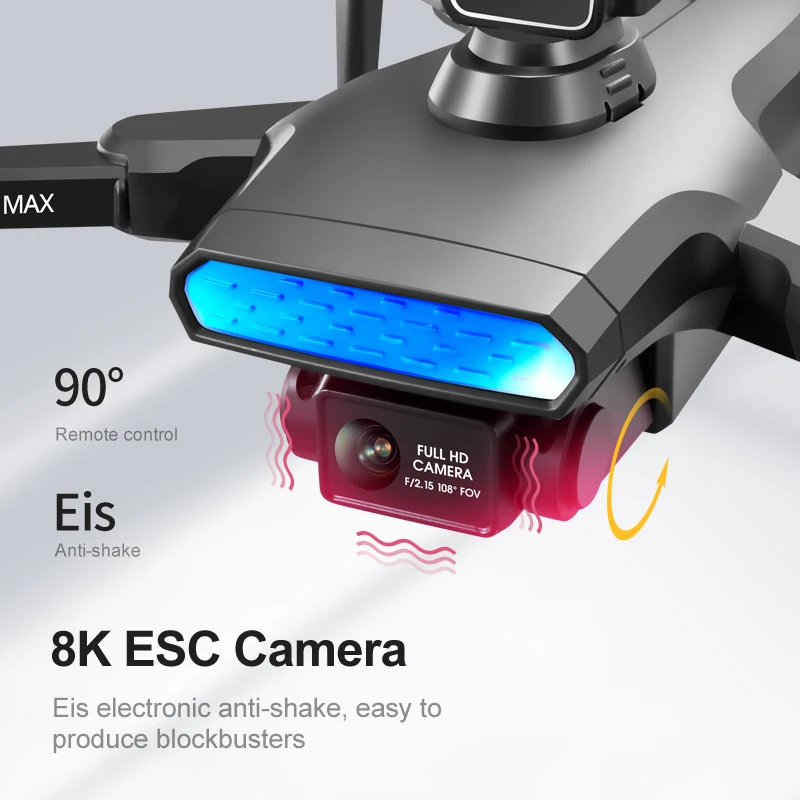 LU9 Max GPS Mini Drone 8K podwójny kamera HD 360 Radar unikania przeszkód bezszczotkowy silnik składany zdalnie sterowany Quadcopter zabawki dla chłopców prezent