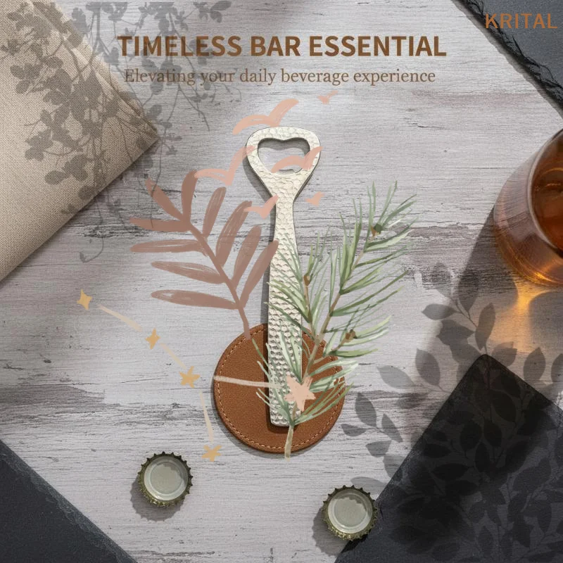 Heavy Duty Stainless Steel Hammered Bottle Opener Elegant Hammer Textured Lever Mechanism