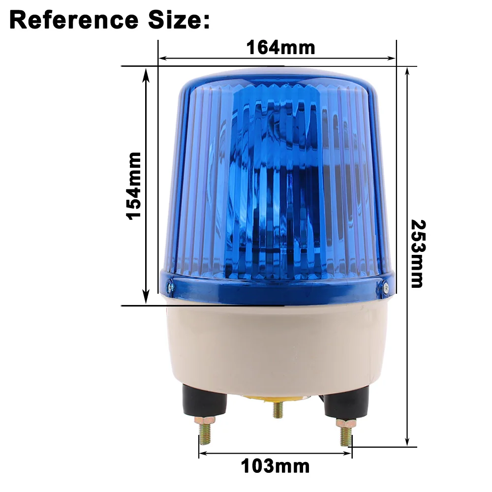 Luz de advertencia Visual Audible giratoria, lámpara de alarma de señal, LTE-1161J de sirena, zumbador, sin sonido, CA 110V 220V, cc 12V 24V