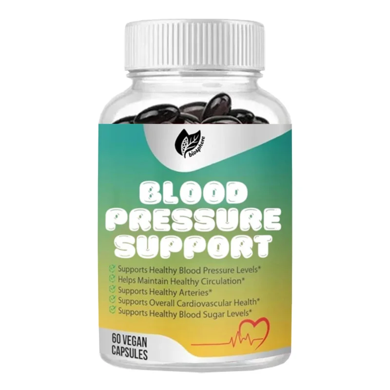Blood Pressure Supplements, Beetroot, Magnesium Oxide, and Hawthorn Berries, Support Cardiovascular and Heart Health, 60 Pills