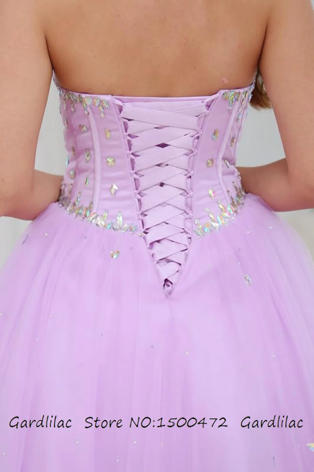 Elegância sem alças chá comprimento vestido de baile tule longo vestido de dama de honra cristal brilhante miçangas vestido de festa à noite