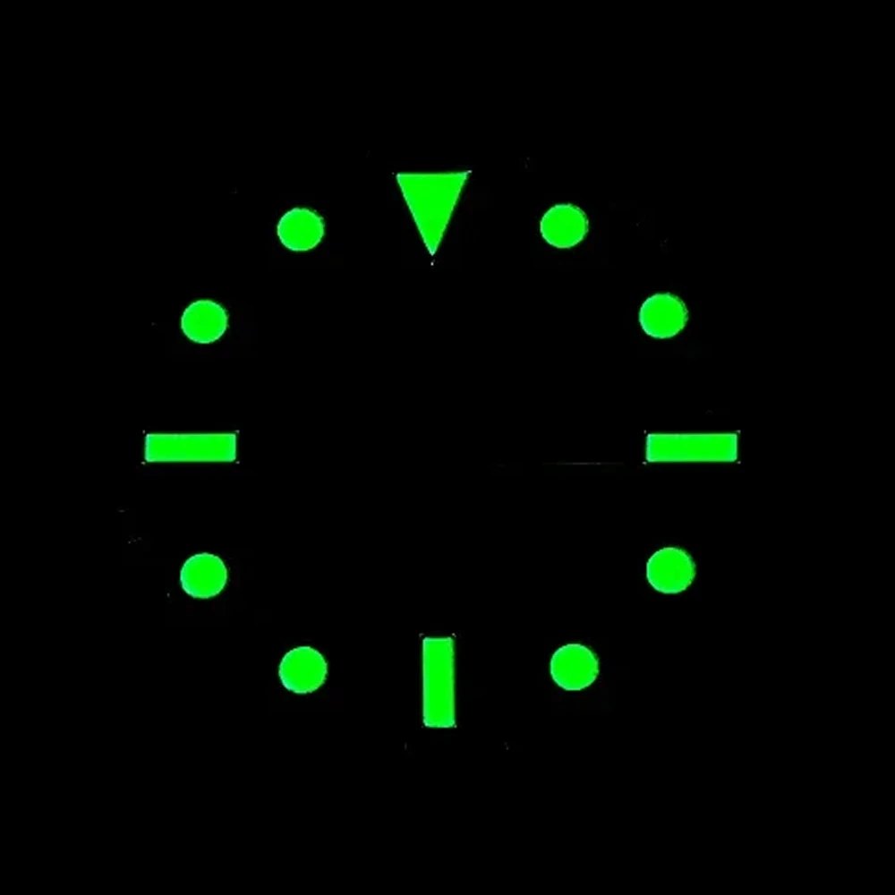 Mod NH36 NH35 Dial Green Luminous Watch Dial Fit for NH35 NH36 7S26 Movement SKX007 SRPD Tuna Samurai Case 28.5mm Watch Dial