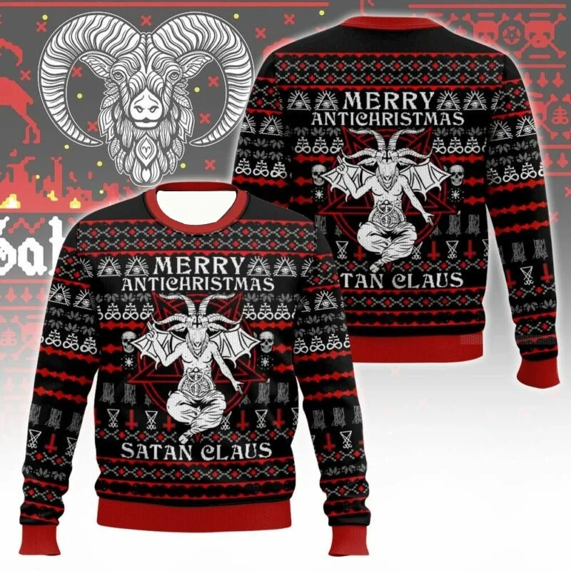 حائل سانتا كلوز الشيطان سانتا كلوز القبيح متعة عيد الميلاد الجدة هوديس الرجال والنساء حفلة عيد الميلاد زي لعب الأدوار