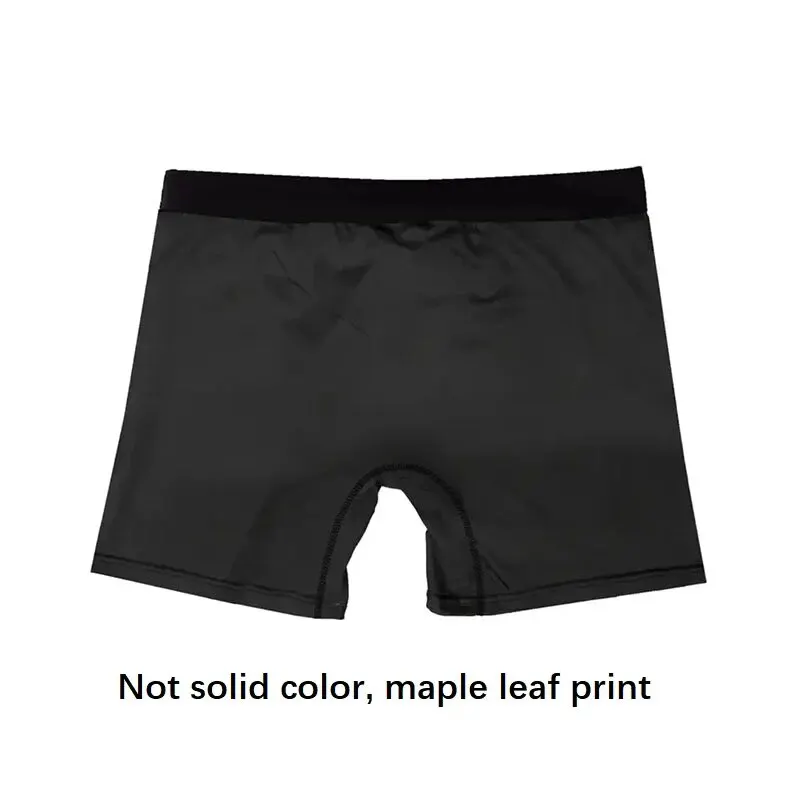 Men Sports Boxers Underwear Underpants Sport Black M L XL Maple Leaf Red Lip Print Breathable Ventilate Fashion Fitness Casual