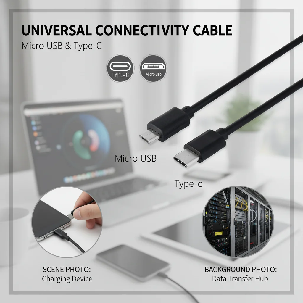 Typ C USB-C auf Micro USB Schnelllade-OTG-Adapterkabel Schnellladegerät Datensynchronisation für MacBook