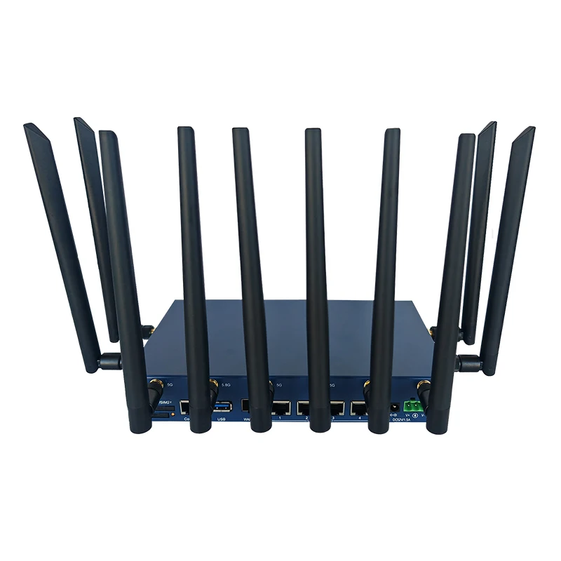 PUSR BE6500 Dual-Band Gigabit 5G NR WiFi7 Router Fester Wireless Access FWA Qualcomm X62 4 PoE 2,5G LAN-Ports NR370i