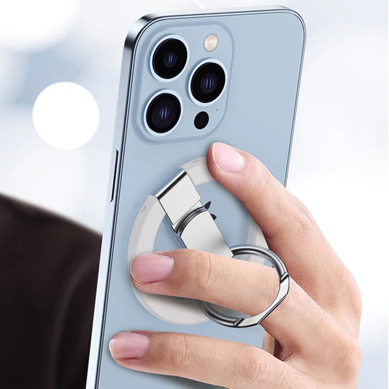 Magnetic Cell Phone Ring Holder Metal Cellphone stand For Iphone 14 Magnet Finger Ring Grip Stand Car Phone Holder Mount stand