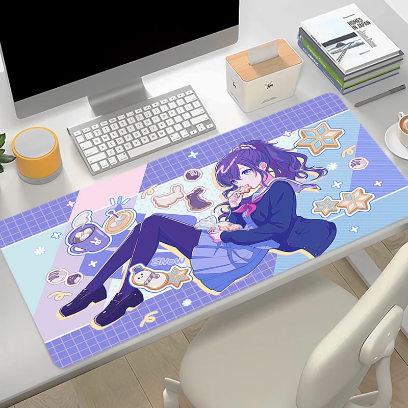 PJSK Mouse Pad Laptop Rubber Base Mousepad Project Sekai XXL PC Gaming Accessories Keyboard Rug Table Mat Anime Gamer Desk Mat