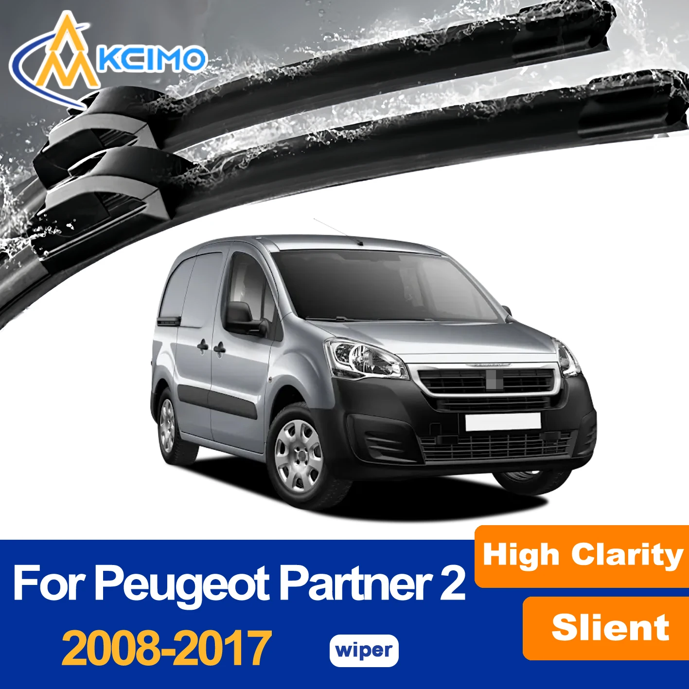 

Premium Front Wiper Blades For Peugeot Partner 2 2008-2017 Exact Fit Replacement Front Windshield Wiper Blades Set