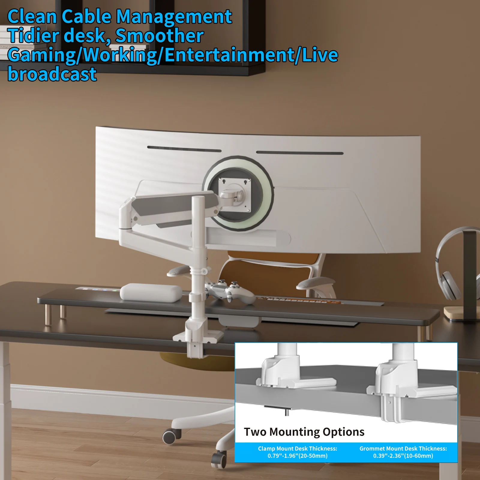 Heavy Duty Monitor Arm for 17- - огляд і ціна Desk Setup Monitor Arm