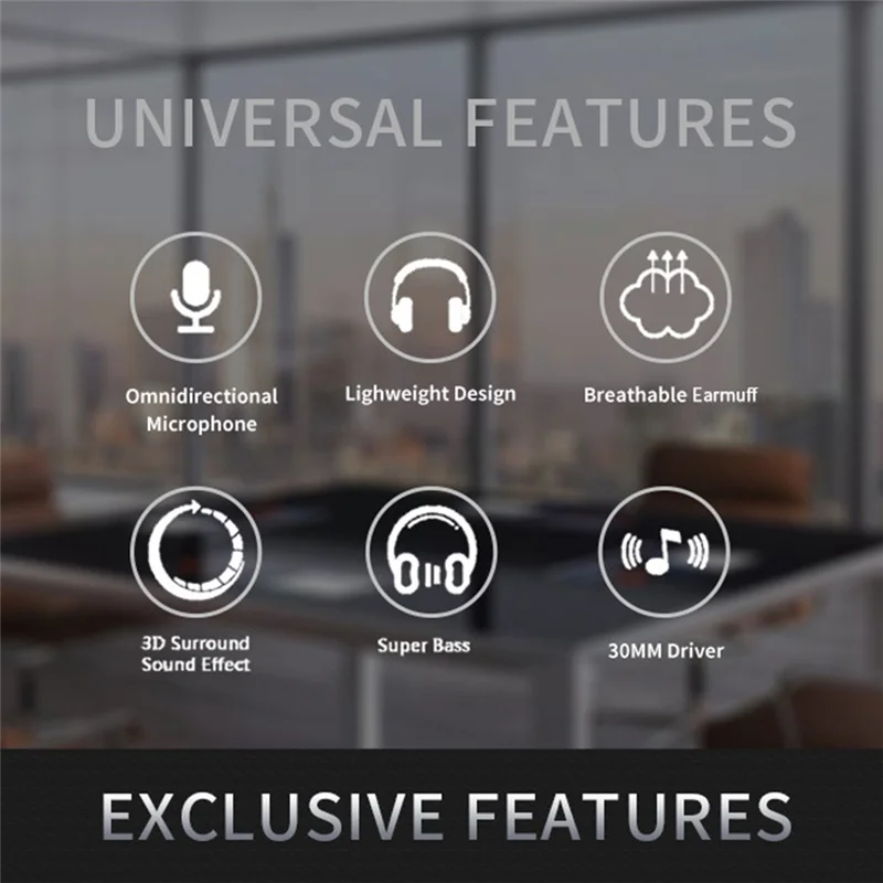 USB Computer Headset Business Operator Special Headset Wired Headset In-Line Control Headset With Typec Adapter, Durable