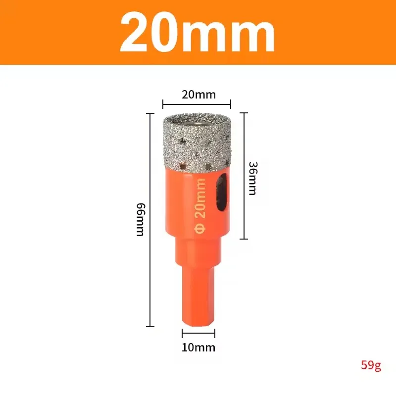 1 Pc 18-68 Mm Diamantgesoldeerde Kern Droge Boor Voor Porseleinen Tegels Marmer Glas Graniet Gat cup Saw Cutter Accessoires Snijden