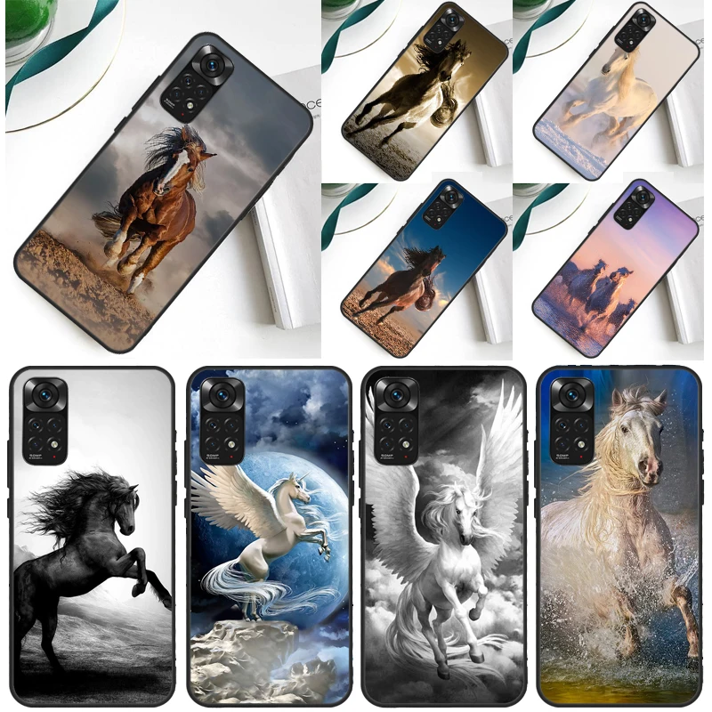 Horses Running Case For Xiaomi Redmi Note 12 11 10 9 8 Pro 9S 10S 11S 12S Redmi 12C 9A 9C 10A 10C Coque