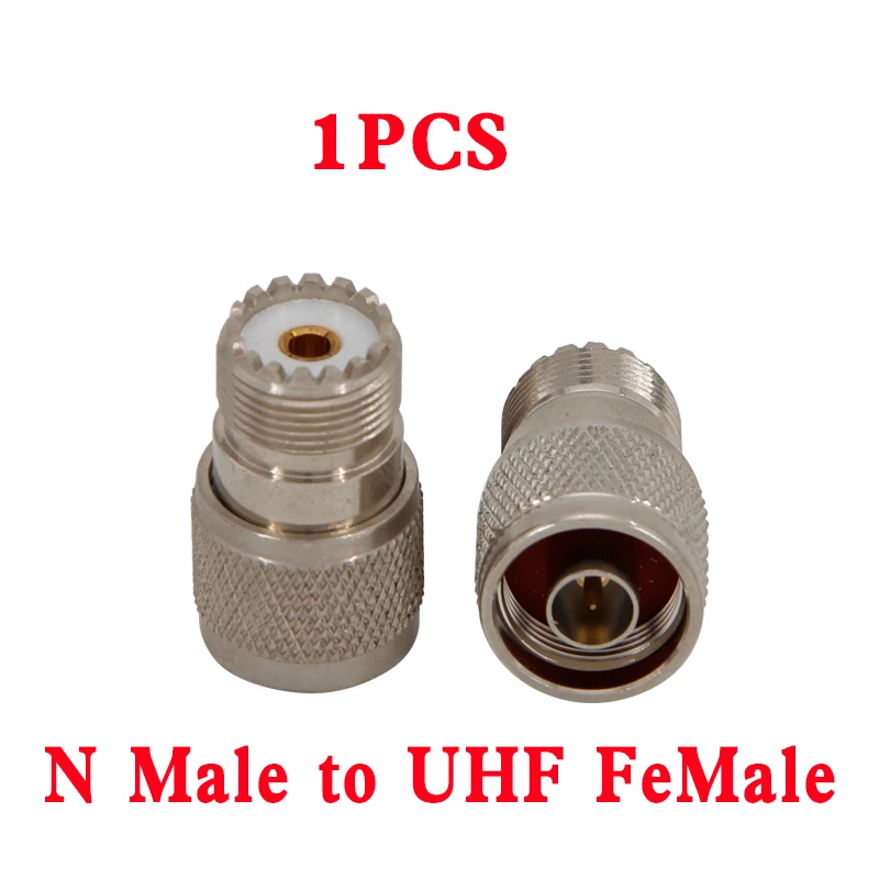 RF Coaxial Cobre Conector, N Tipo Macho para UHF SO239 PL-259 Adaptador Fêmea