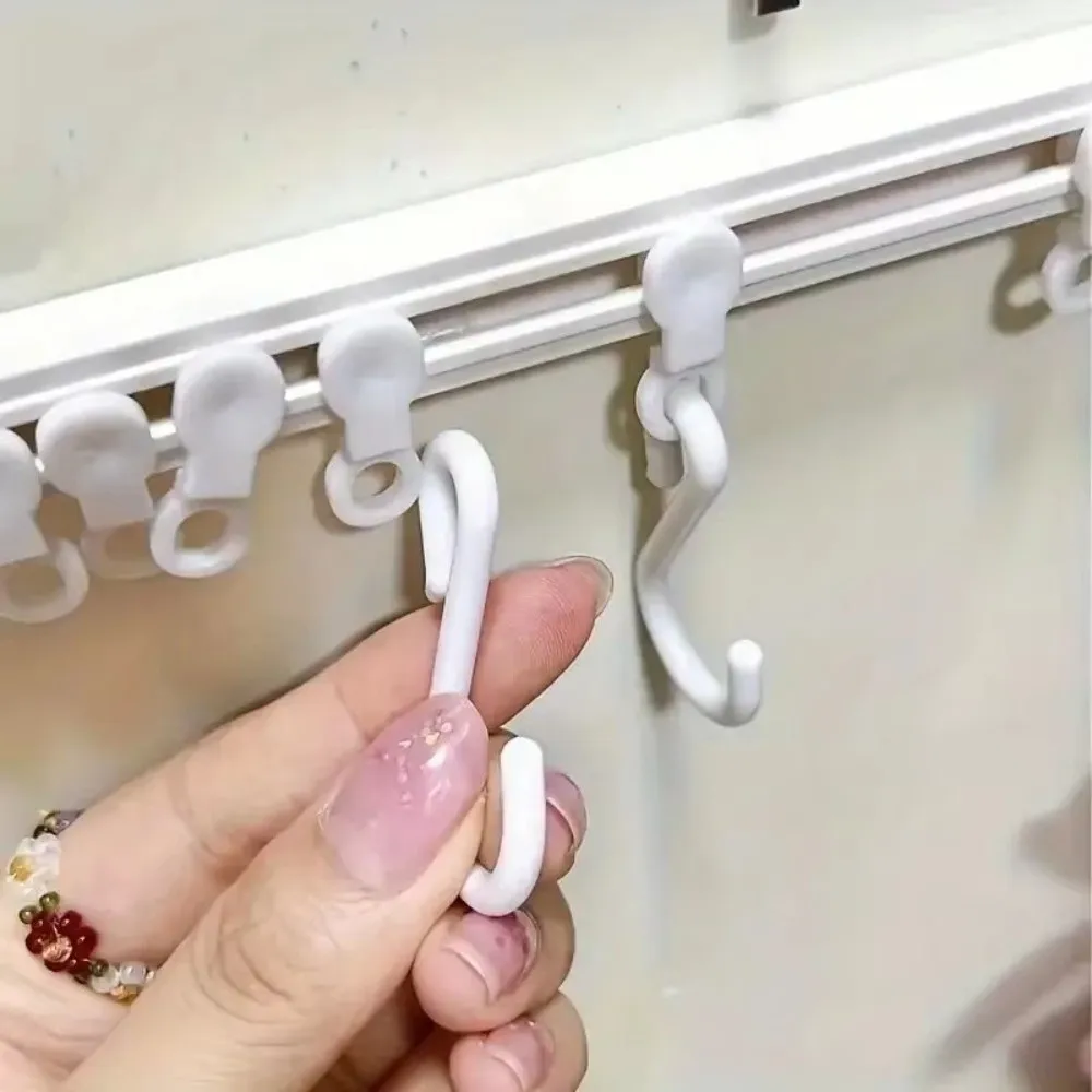 No Punching Adhesive Sliding Hook Sliding Rail Drilling-Free Storage Rack Hook Strong Adhesive Cabinet Hook Organizer