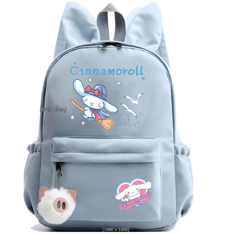 Mochila con melodía de Cinnamoroll para niña, niño, estudiante, adolescente, mochila para niños, mochilas escolares informales para mujeres, regalo de cumpleaños para niños, juguete