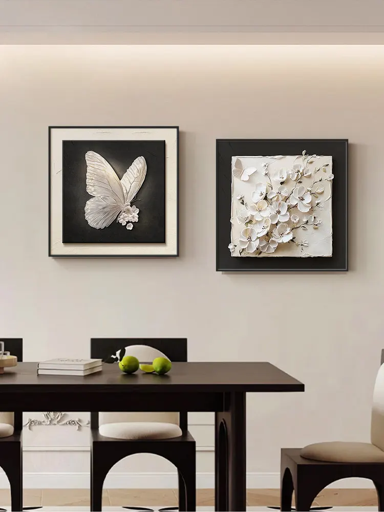Modern Simple Dining Room Decorative Painting High-end Dining Table Bedroom Hanging Painting Butterfly Living Room Mural