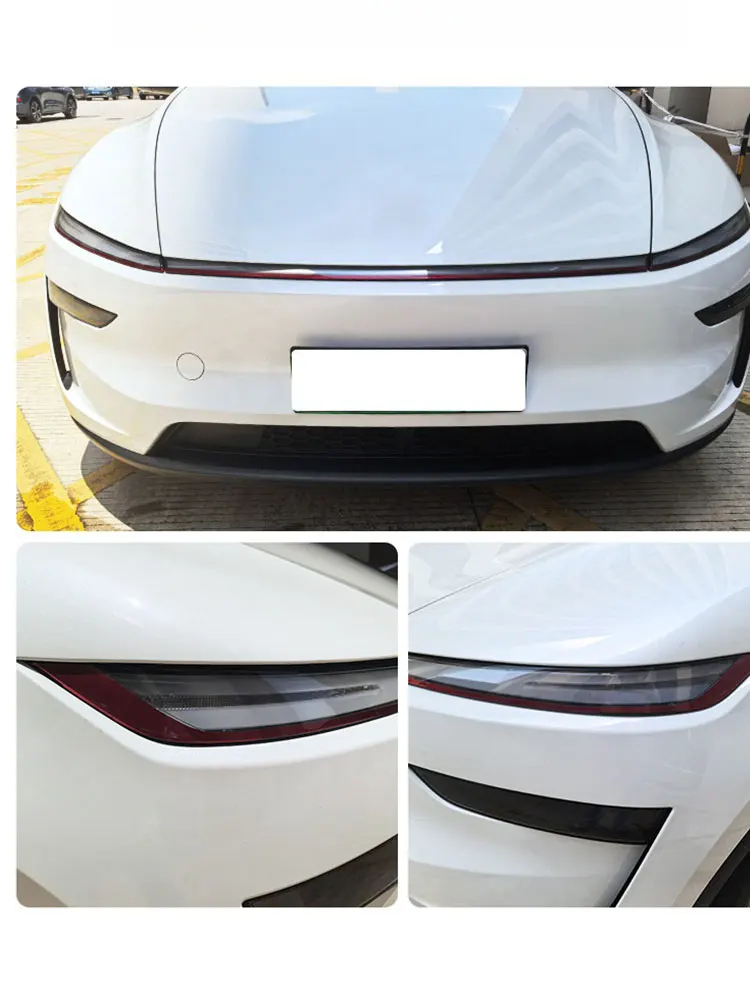 For Tesla Model 3 Highland 2024-2026 Model Y Juniper 2025-2026 Car Headlight Decoration Stickers Trim Strip Color