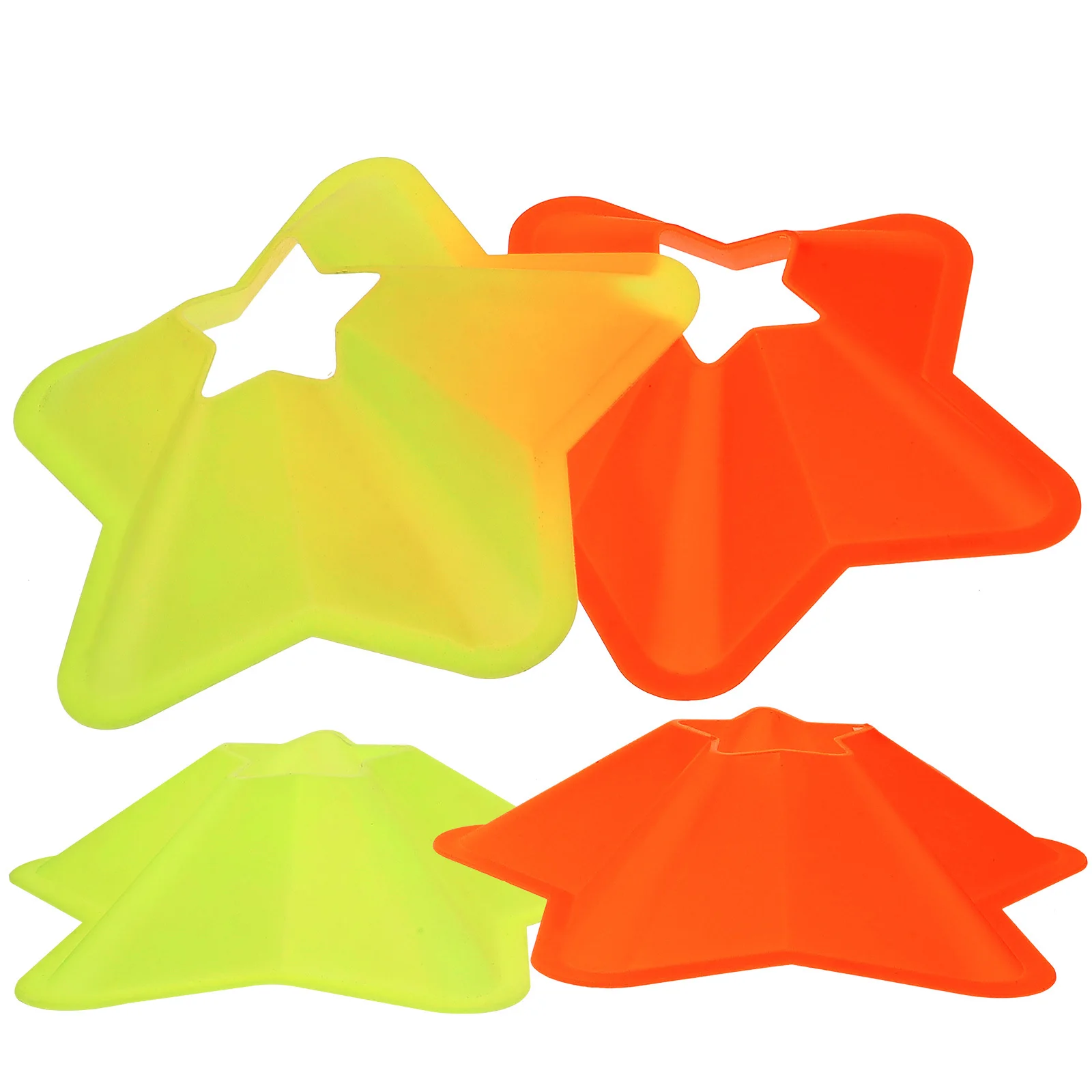 

4Pcs Soccer Training Marker Disks Heavy Duty Wide Base Stable Non-Slip Bright Yellow Green for Footwork Agility Drills Football