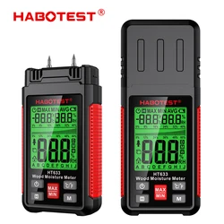 HABOTEST HT633 Misuratore di umidità digitale per legno Professionale 0 ~ 57% Igrometro per legname Strumento portatile Display LCD Rilevatore di umidità del legname