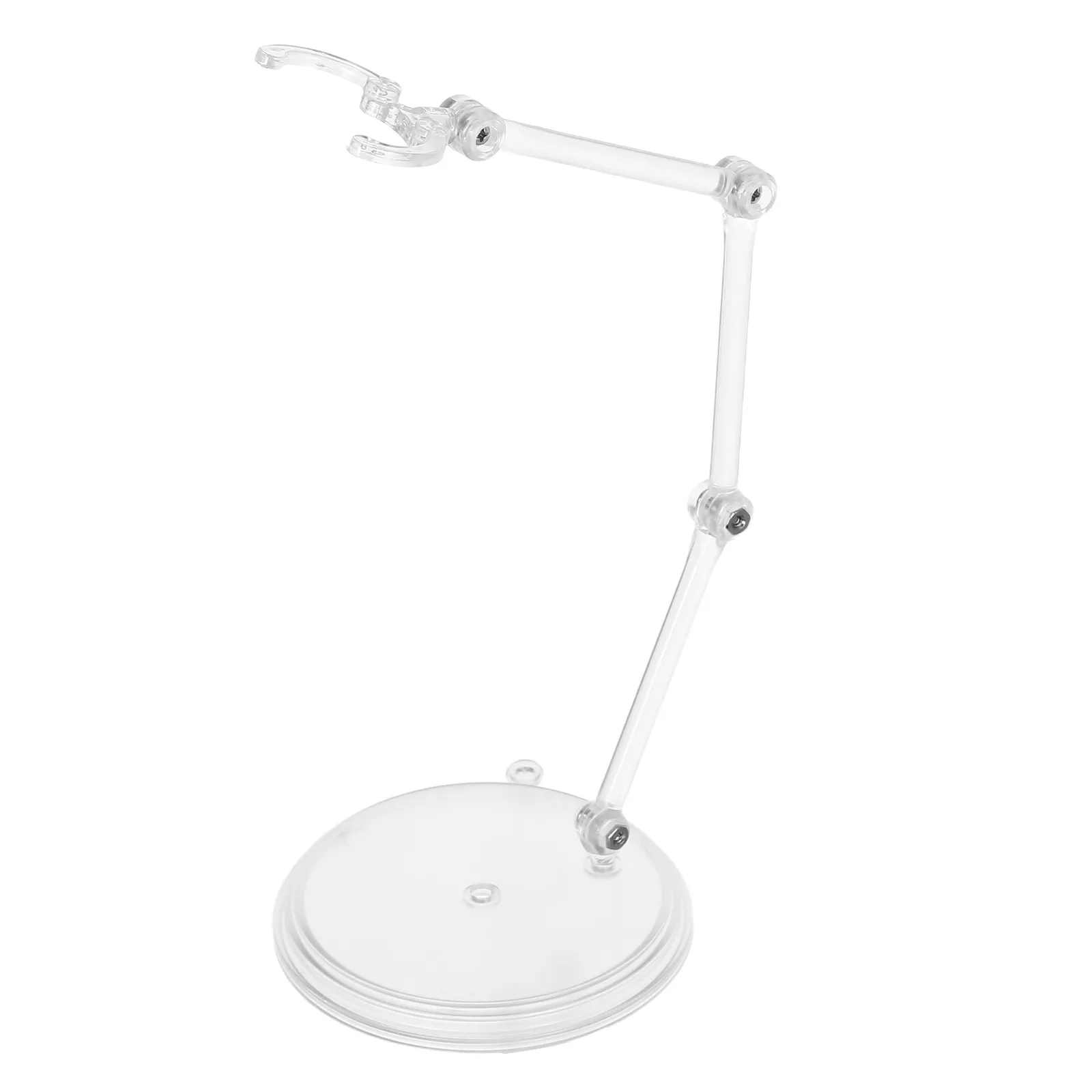 3Pcs Clear Adjustable Action Figure Display Stand - 4-Fold Versatile Height Angle Support for Figures Models Desktop