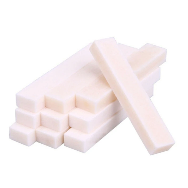 

10Pcs Unslotted Blanks Guitar Bridge Nut for Mandolin, Banjos, Ukulele Blanks Bone Nut String Pillow Bone Nut Saddles