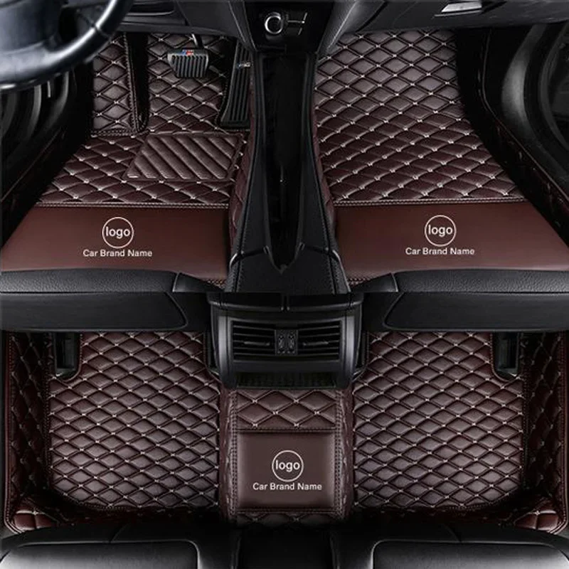 New Design Full Set Custom Car Carpet Waterproof  5d Leather Car Floor Foot Mat