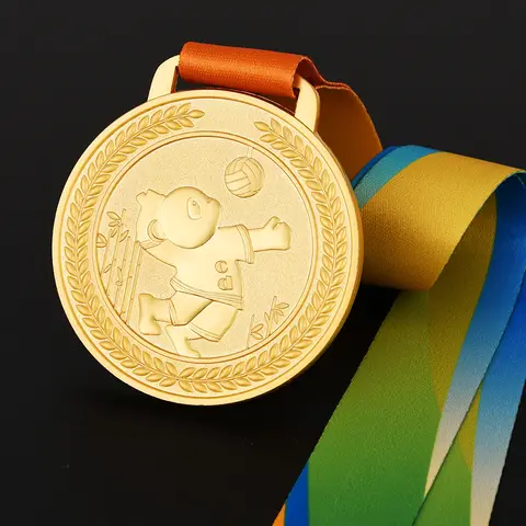 배구 메달 스포츠 메달 사용자 정의 골드 실버 청동 메달 스포츠 러닝 축구 골프 게임 금속 메달 사용자 정의