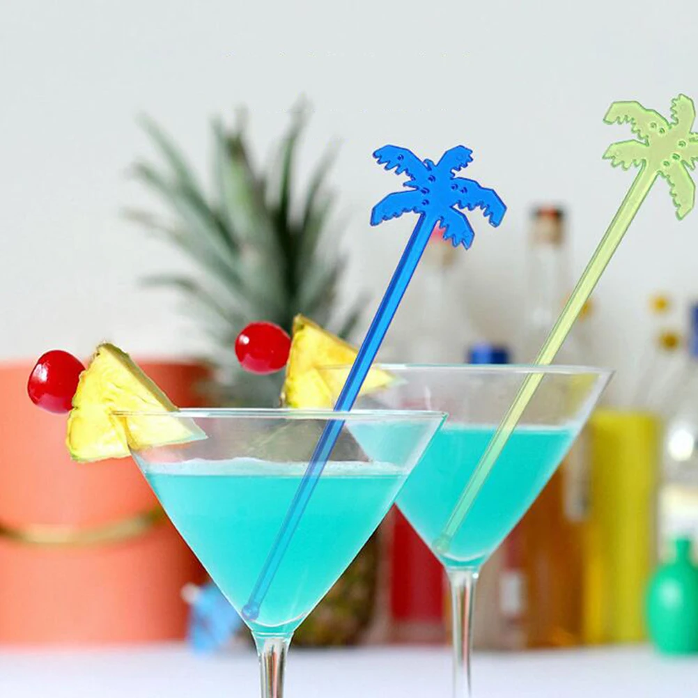 

25 Pcs Swizzle Stick Cocktail Stir Sticks Palm Stirrer Coffee Stirrers Beverage Mixed Drink Stirring